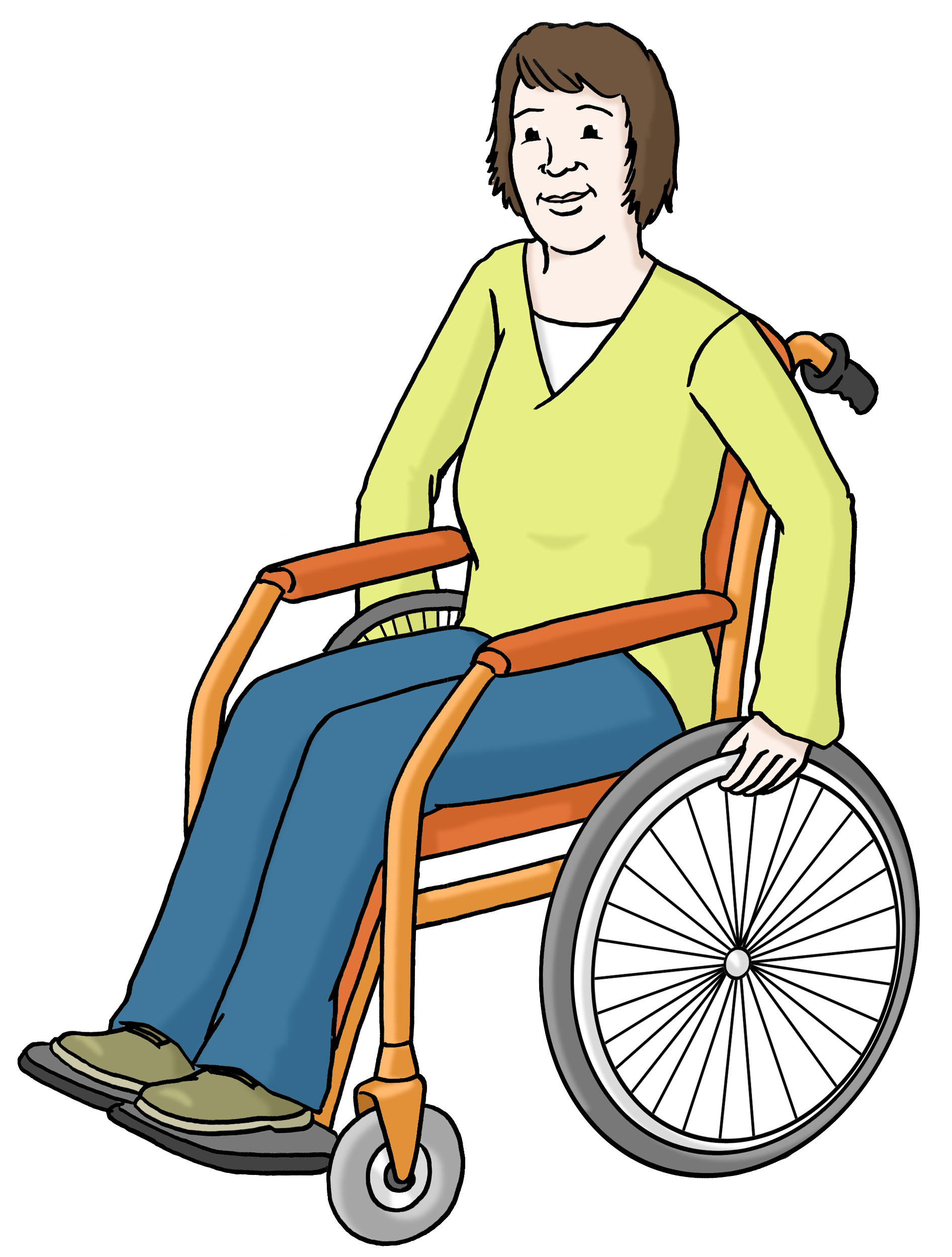Mensch im Rollstuhl